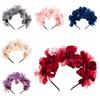 Elegant Bridal Headwear Solid Color Hair Garland Korean Bride Headdress  Photography Accessories