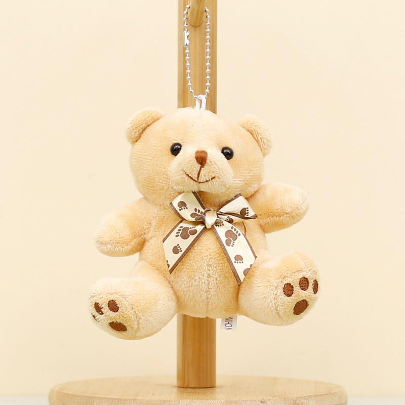 Cute Teddy Bear Plush Toy Keychain Adorable Bear Bag Charm Soft Stuffed Animal