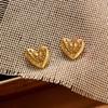 Exquisite Titanium Heart-Shaped Earrings - Light Luxury French Korean Fashion Design