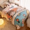 Skin Friendly Cartoon Flannel Blankets Coral Velvet Bed Blanket Bear Throw Blanket  Home