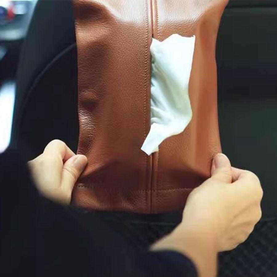 Car mounted high-end drawer box, car armrest box, tissue box, face towel storage bag, high-end tissue cover