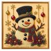 Sparkling 3D Painting Canvas DIY Christmas Faux Pearl Art Kit with Frame, Santa Winter Holiday Theme Craft Supplies Beads for Adults Beginner,
