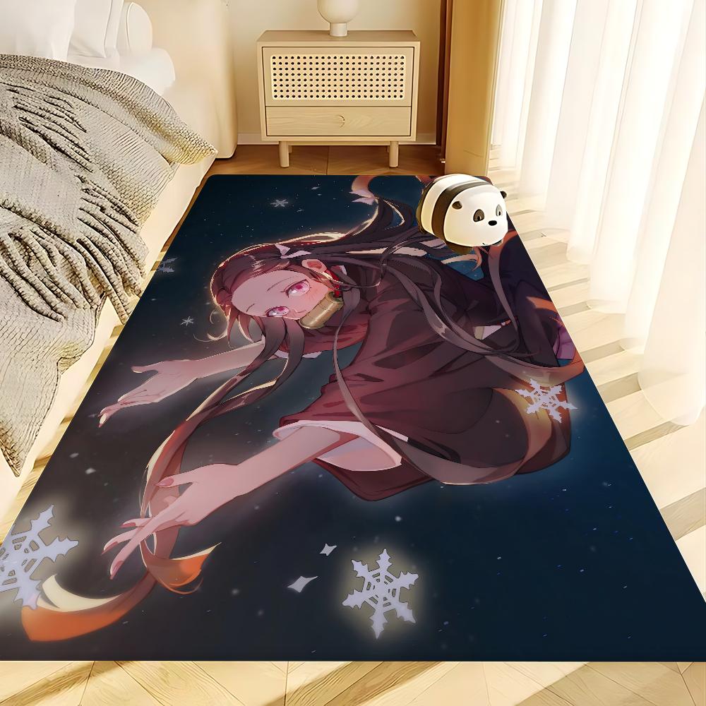 Kamado Nezuko Demon S-Slayer Bathroom Mat Anti-slip Absorb Water Long Strip Cushion Bedroon Mat Hotel Decor Mat