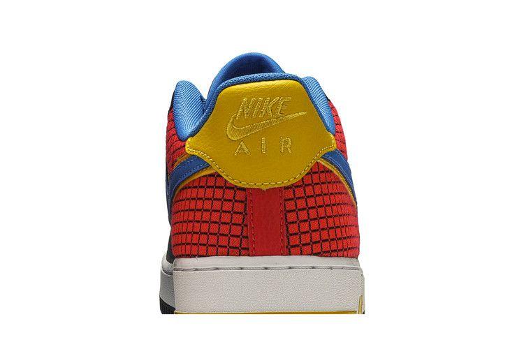 Scarpe da Ginnastica per Bambini Nike Air Force 1 Now Obsidian Photo Blue (GS) Nero ossidiana/Cremisi brillante-Giallo-Blu foto