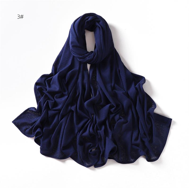 Einfacher Weicher Atmungsaktiver Ramadan Jersey Hijab Schal Wickeltuch Elastische Foulards Schal Arabischer Snood Islamischer Muslimischer Turban Stirnband 170*70cm