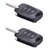 3 Button Flip Key Shell for Hyundai i10 i20 i30 ix20 ix35 Elantra Veloster Tucson and Kia Rio Ceed Picanto Sportage Sorento No Electronics