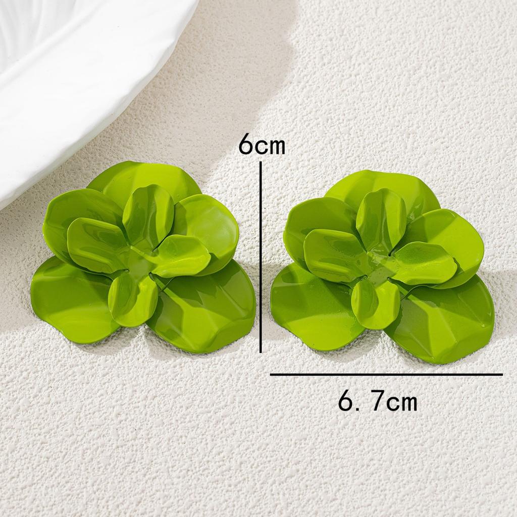 ZA elegant flower designer temperament earrings simple personality exaggerated trend ear jewelry
