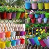 Metal Garden Supplies Iron Planter Balcony Decor Flower Holder Metal Bucket Succulent Basket Hanging Flower Pots
