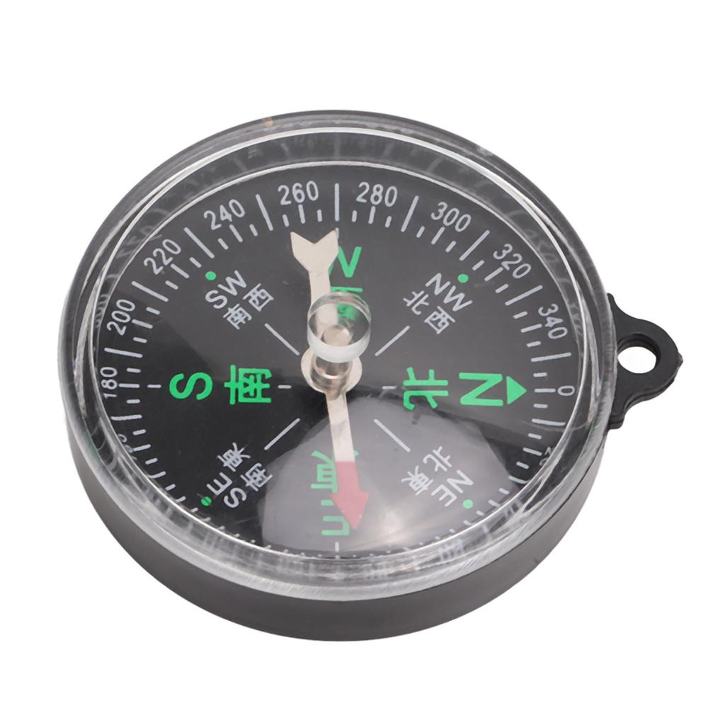 Portable Pocket Compass Classic Round Chassis Mini Button Compass for Outdoor Camping Hunting