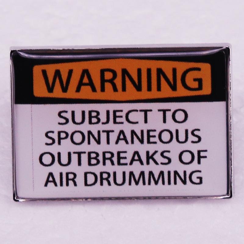 

Warning: Spontaneously Burst Eardrum Brooch - Fun Sound Badge