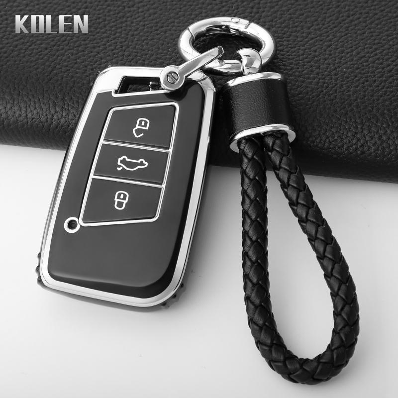 Tpu Car Key Case Cover Shell Fob For Vw Volkseagen Passat B8 Magotan For Skoda Superb A7 Kodiaq Seat Key Protector Accessories