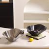 Geometric Folded Bowl Ceramic Fruit Plate Desk Storage Container Candy Bowl Silver Tray Trays Decorative Jewelry Dish
