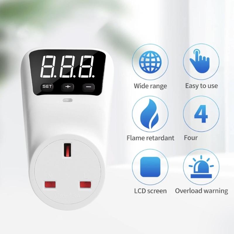 Digital Display Under Voltage Protections Sockets Automatic Reset Power Surges Protector Sockets Adjustable Delay Time