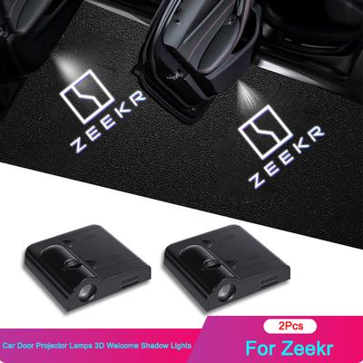 2Pcs Wireless LED Car Door Logo Projector Lamps Welcome Lights For Zeekr 001 MIX 009 007 Zeekr X 7X HD Ghost Shadow Lamp