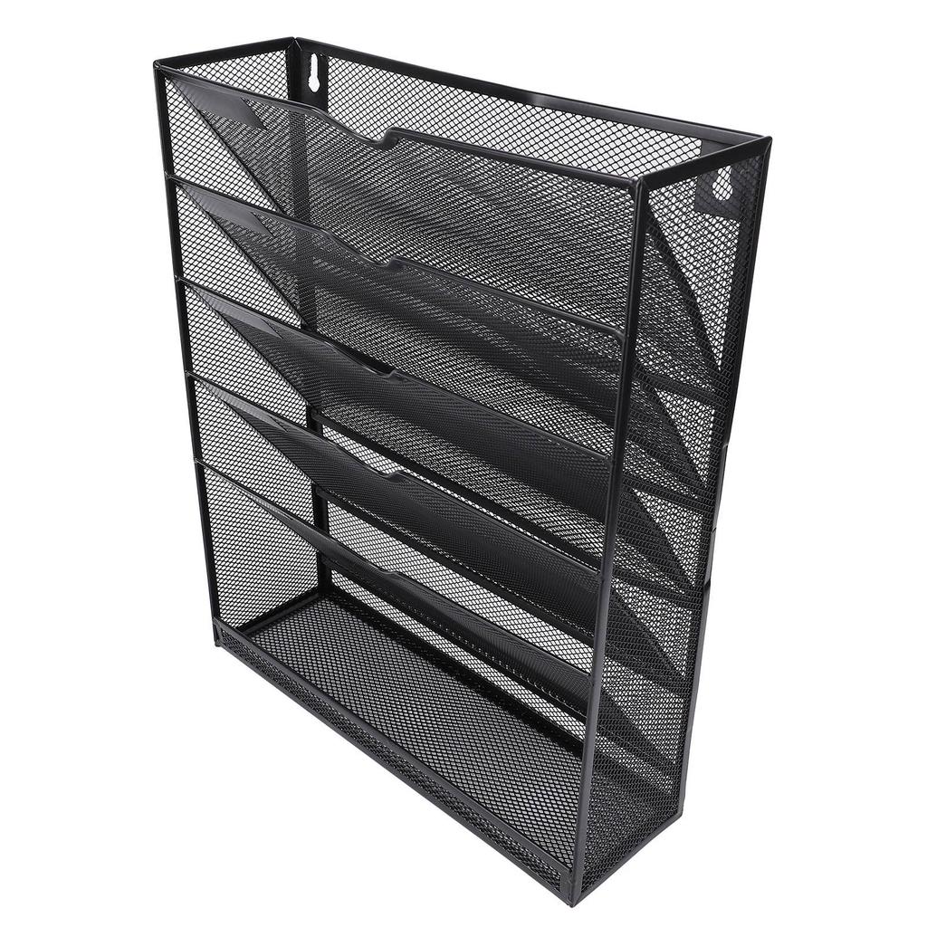 Wand-Aktenordnerhalter Multifunktional Metall 6 Ebenen Hängend Wandmontiert Aktenorganisator für Zuhause