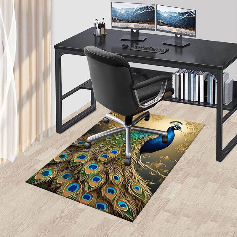 1pc Peacock Pattern Carpet, Office Rug Outdoor Mat Home Decor Area Carpet Festival