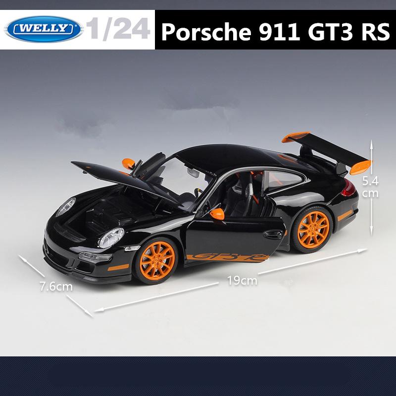 Welly 1/24 Porsche 911 GT3 RS Alloy Racing Car Model Diecast Metal Track Sports Car Vehicles Model High Simulation Kids Toy Gift