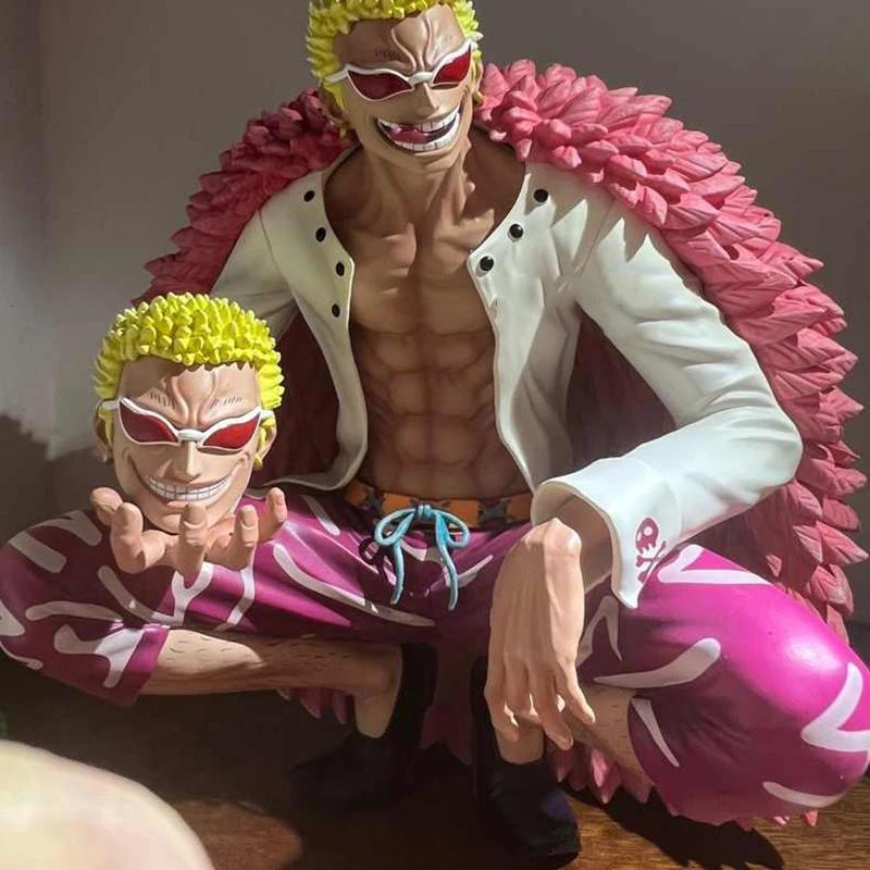 16cm Anime One Piece Figure Donquixote Doflamingo Double Head Shichibukai PVC Action Figure Collection Ornament Toys Gifts