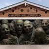 2D banner 1 piece, Halloween giant ghost, garage door decoration, outdoor wall decoration photo, Halloween decoration