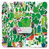 50 Cactus Cartoon Stickers - Waterproof Decals for Laptops, Scooters, Cars, and Motorcycles
