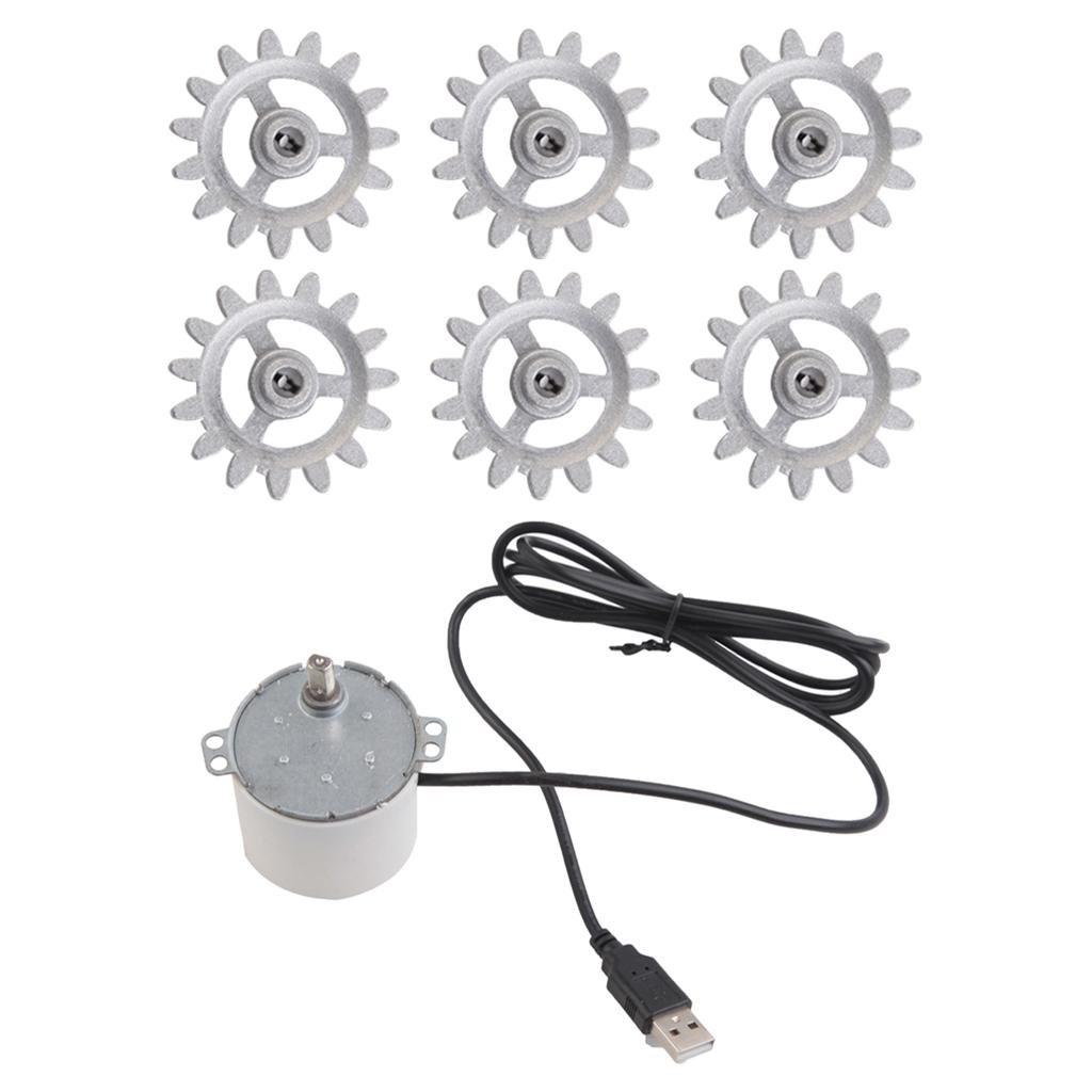 5-Piece Rotisserie Kit with USB Cable for Barbecue Mounting