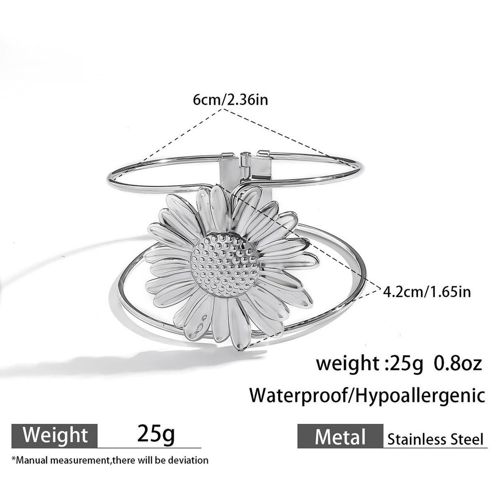 European & American Ocean Style Stainless Steel Bracelet with Starfish, Seashell, Coral Flowers, and Natural Stone Bangle Hand Jewelry.