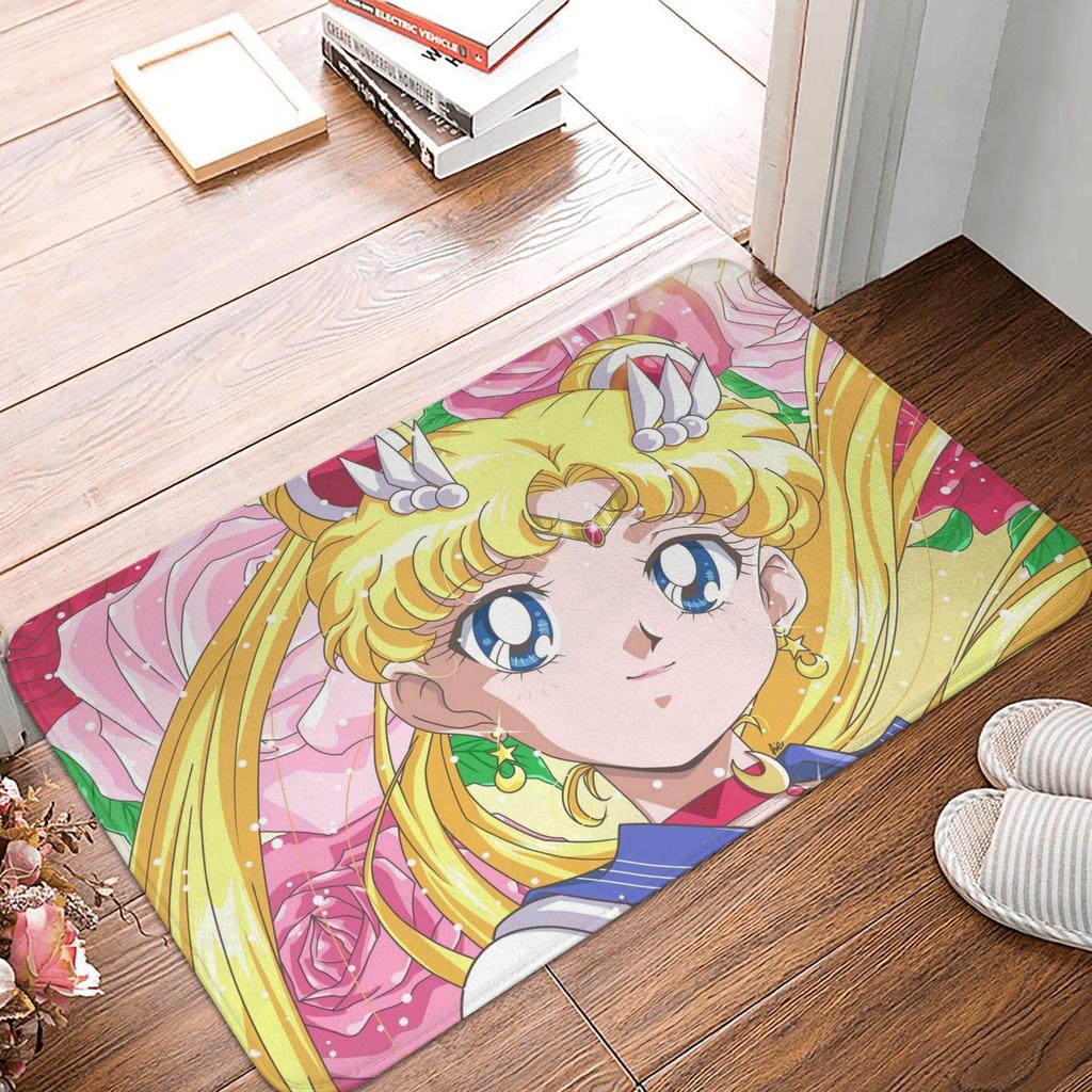 Anime Sailors Moons Doormat Anti-Slip Entrance Bathroom Kitchen Floor Door Mat Garage Rug Carpet Footpad