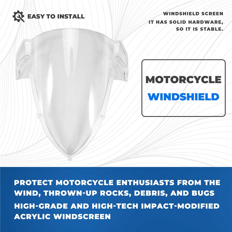 A58X-Motorcycle Windshield Windshield For Aprilia RS457 Wind Screen Deflectors Viser Visor Motorcycle Touring Windscreen