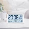 Minimalist Soft Light Digital Alarm Clock Large Screen Multifunctional Temperature Humidity Display Electronic Clock for Table