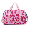 Large capacity portable striped fitness bag can be set with trolley case, women's business trip travel bag, portable luggage storage bag