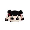 Nezha Cute Laughing And Big Eyed Expression Cartoon Embroidery Plush Backpack