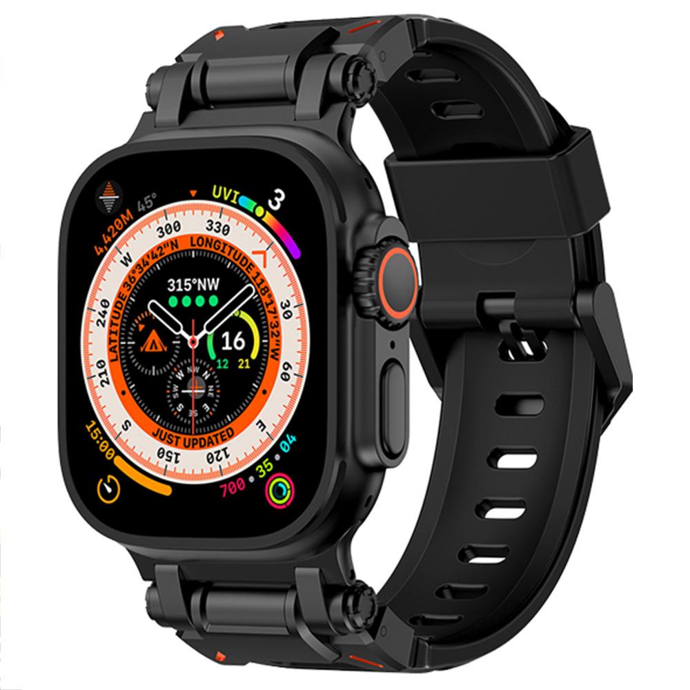 Compatible Silicone Explorer Band for Apple Watch Series 8, 9, and Ultra Models