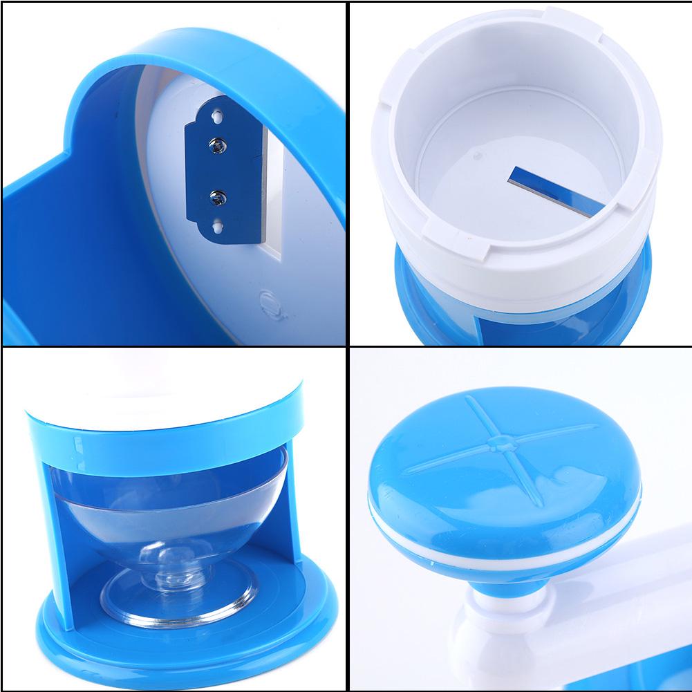 Portable Hand Crank Manual Ice Crusher Shaver Snow Cone Maker Machine Household Kitchen Tool