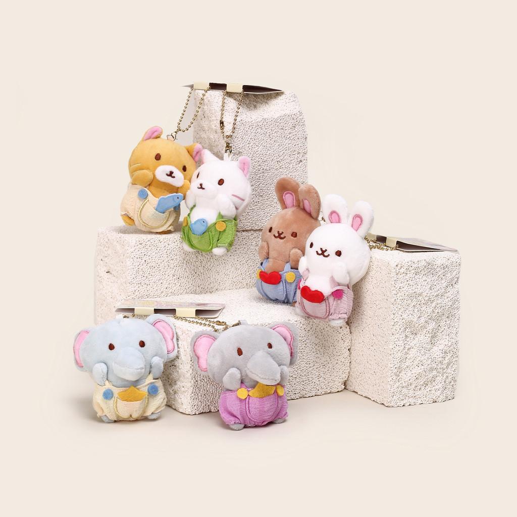 Elephant Bear Rabbit Magnetic Plush Keychain Bag Pendant Decoration Gift Kids