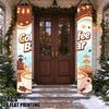 2D Flat, 2pcs 2D Flat Printing Horizontal Coffee Bar Art Banner Suitable for Indoor/Outdoor Decoration, Christmas New Year Party Door Couplets with Co