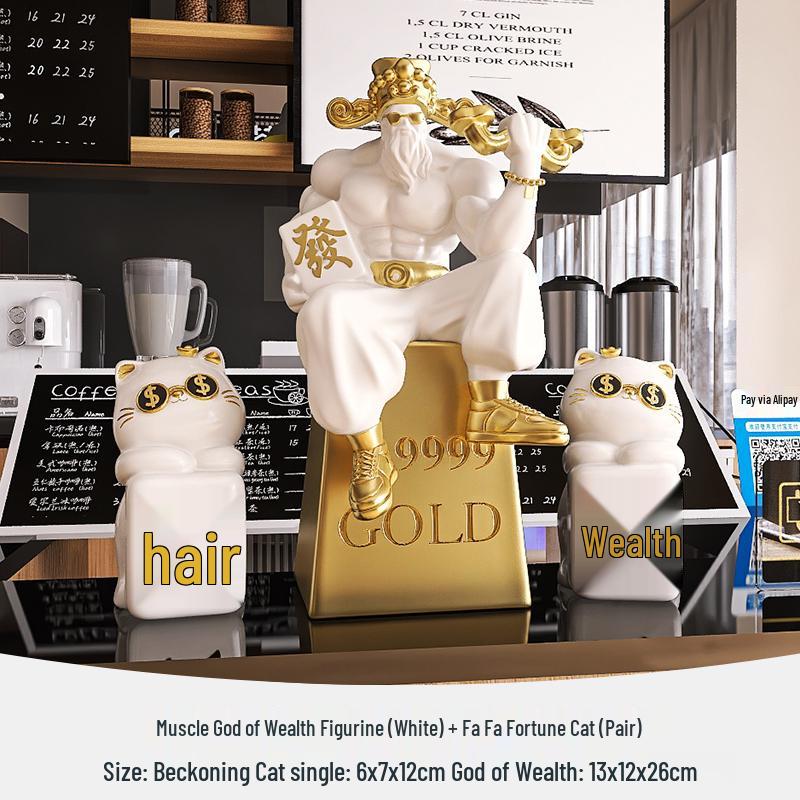 Muscle Grandpa Figurine: Gym-Themed Birthday Gift & Office Decor