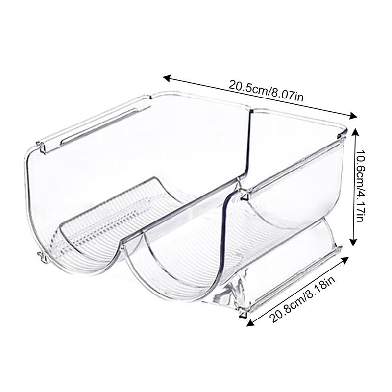 Stapelbarer Wasserflaschenhalter aus Acryl für Küche, Speisekammer, Kühlschrank, Aufbewahrungsbox, Wein-/Wasserflaschen-Organizer für die Heimorganisation