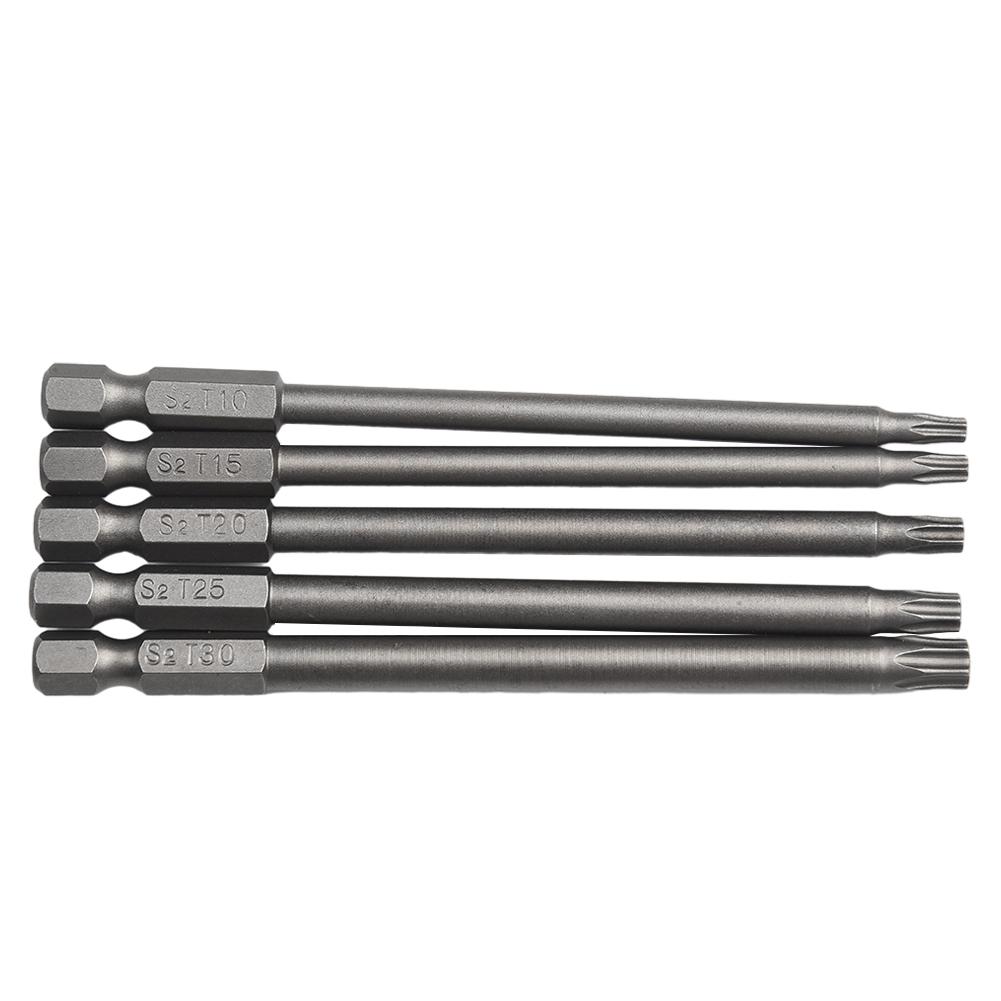 1/4Inch Hex Screwdriver Bit 100mm 5 Pcs Alloy Steel