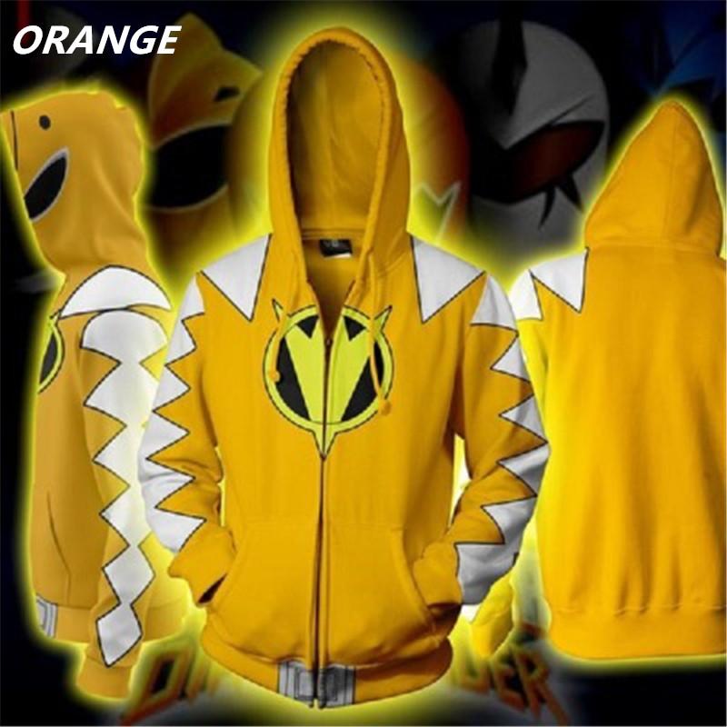 Men Women Sweatshirt Power Rangers Cosplay Hoodie Costume Superhero Cosplay Halloween Party Streetwear Tops