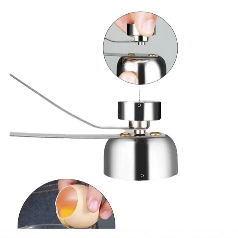 Edelstahl Eierköpfer Eierschneider Eierschere Kreativer Gekochter Roher Öffner Eierentferner Küchenwerkzeug Gadgets