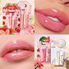 2Pcs Temperature-Changing Lip Balm + Pearlescent Lip Oil, Strawberry/Watermelon/Peach/Rice Scented L