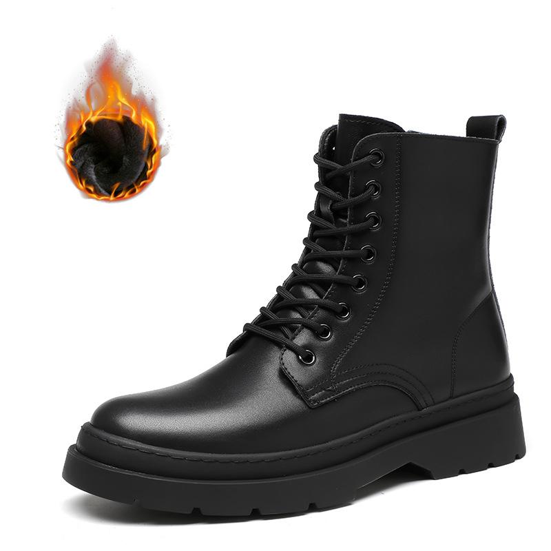 

Модные мужские повседневные сценические ночные клубные платья на платформе черные осенне-зимние туфли ковбойские оригинальные кожаные ботинки красивые мотоциклетные ботинки 270