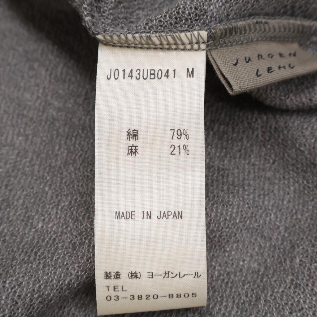 JURGEN LEHL [/24 Year Old Model] J0143UB041 Cotton X Linen Sleeveless Knit Top/ Tops M grayUsed