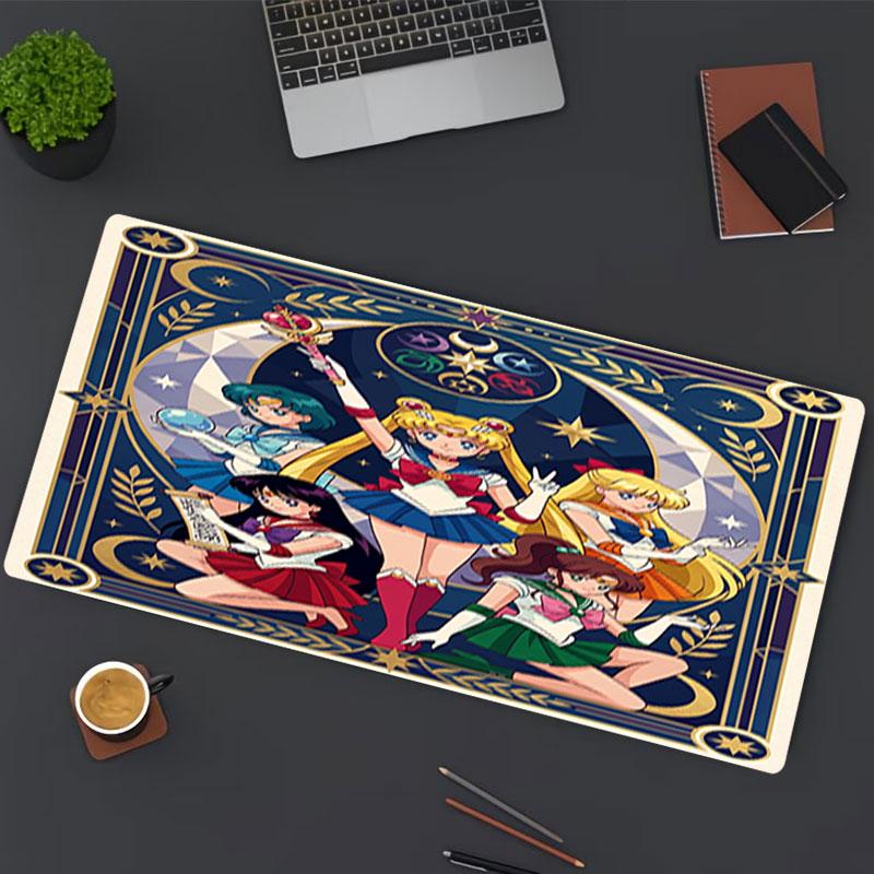 Podkładka pod mysz z nadrukiem Sailor Moon, do klawiatury, laptopa, PC, do biura, domu, Dekoracja biurka, Idealny prezent urodzinowy dla graczy