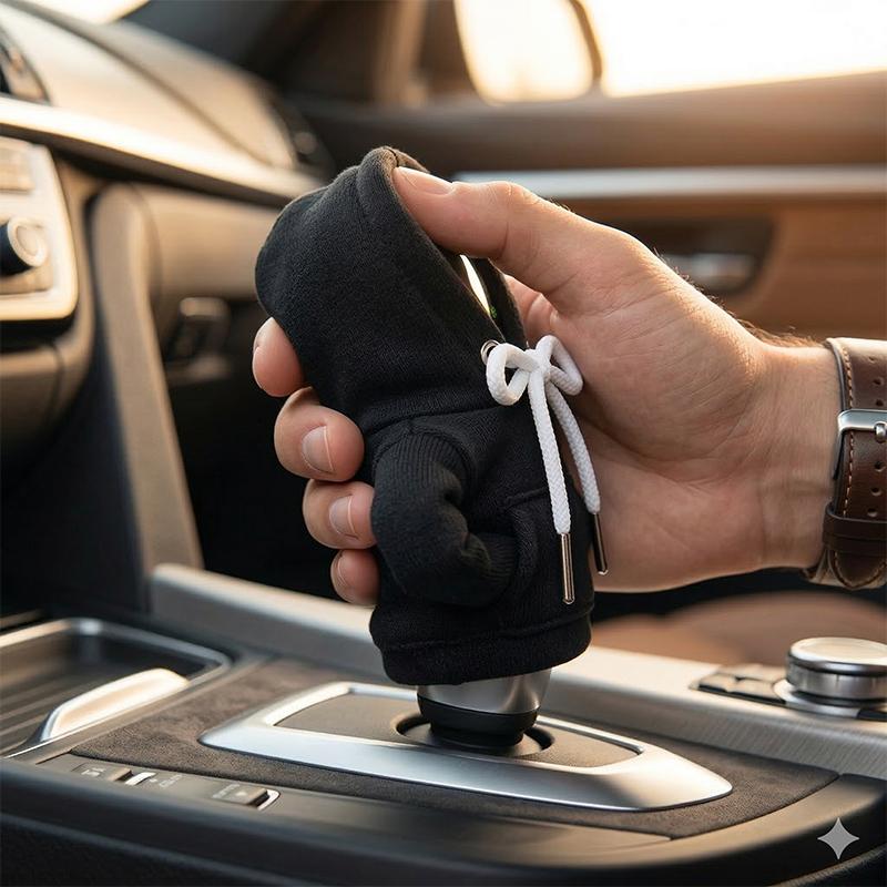 Universal Car Gear Shift Knob Cover Cute Mini Hoodie Auto Shifter Stick Protector Funny Interior Decor Accessories