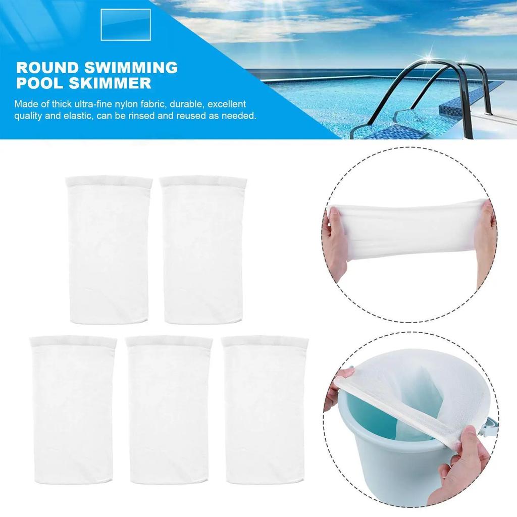 5/10/20/30/40/50Pcs Pool Skimmer Socks Reusable Baskets Filter Net Saver Nylon Mesh Debris Leaves Catcher For Above Ground Pools