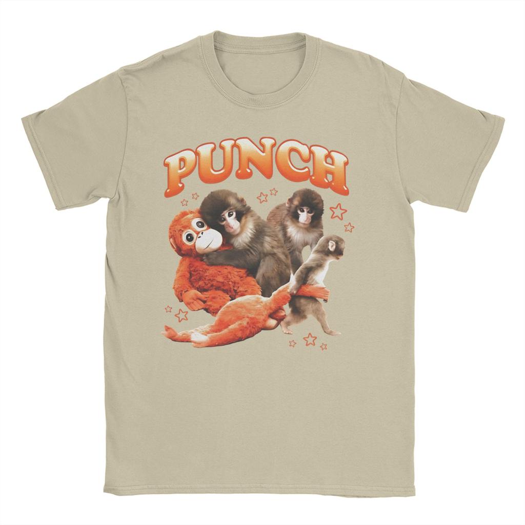 Baby Monkey Punch Cute Monkey Punch Cotton T Shirt For Unisex Summer YK Fun T Shirts Breathable Harajuku Tee Shirt Big Size