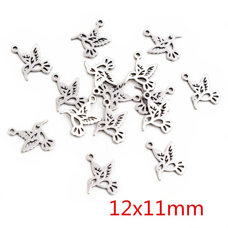 30pcs/lot No Fade Charms 316 Stainless Steel Butterfly tree heart Charms handmade Craft pendant Jewelry Making,DIY for necklace
