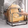 Jia Du Carbon Steel Countertop Kitchen Organizer for Cutting Boards, Pot Lids, and Knives