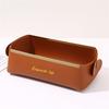 Nordic Leather Desktop Storage Box PU Foldable Grory Basket Household Di Tray Cosmetic Coins Organizer Decorative Plate